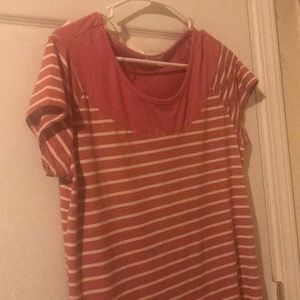 Pink and white striped dress worn once
